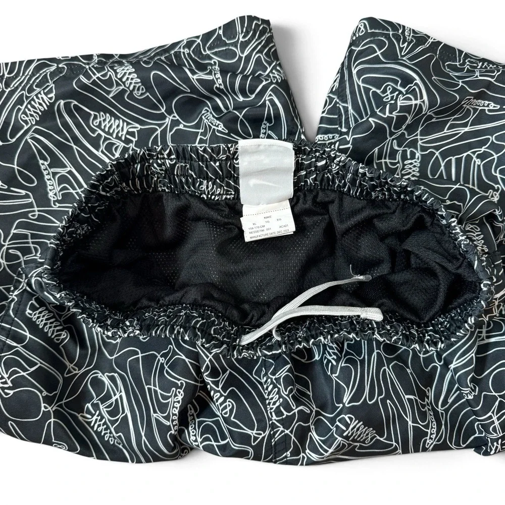 Nike Air Force Sneakers Volley Swim Trunks Shorts Boys XL Lined Drawstring
